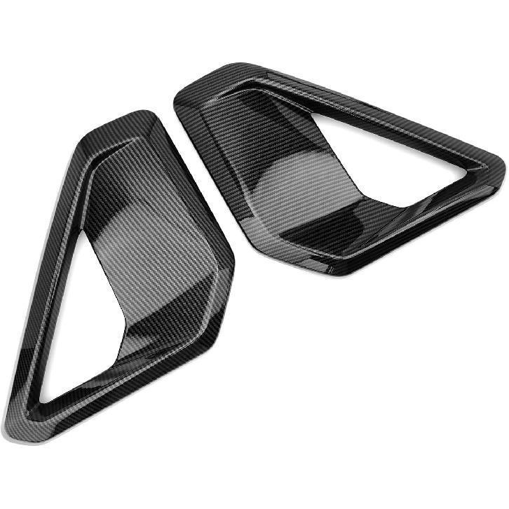 ABS Front Bumper Side Air Vent Cover Fog Light Lamp Decor Cover Front Bumper Middle Mesh Cover Compatible with Hyundai Kona 2024 2025 SX2 Accessories