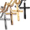 Titanium Steel Catholic Jewelry Accessories Retro Crucifix Pendant Chain Cross Necklace  Church