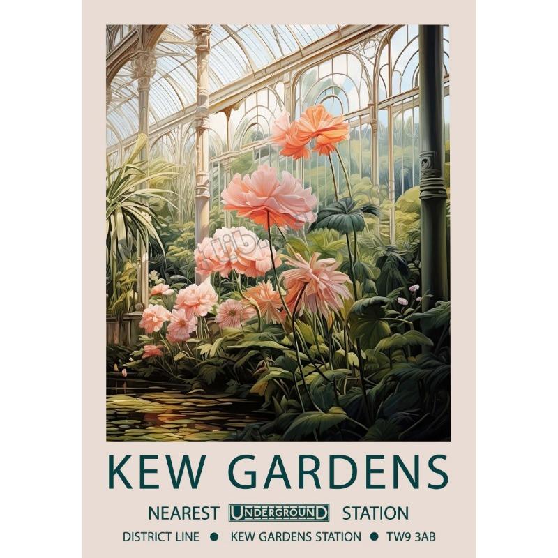 William Morris Klassisches Kunstwerk Kew Gardens London Floral Natur Landschaft Poster Leinwandmalerei Wandbilder Heimdekor