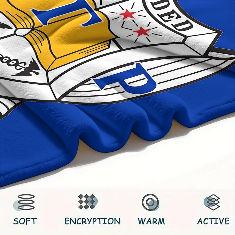 1Pc Sigma Gamma Rho Print Flannel Blanket, High quality Comfortable for All Seasons, Home Decor, Warmth and Comfort, Perfect for Gifts