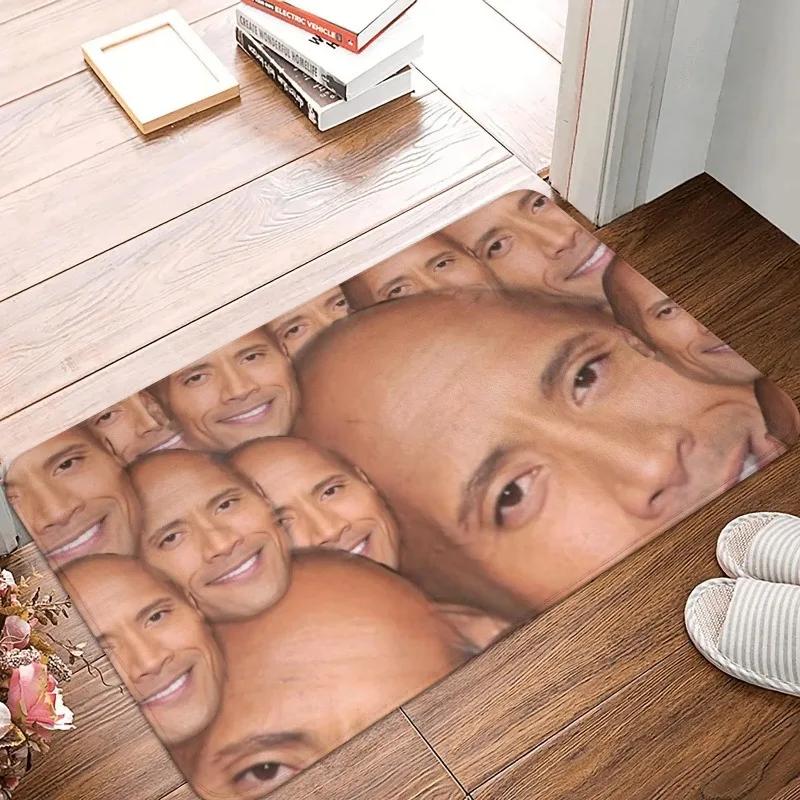 Dwayne The Rock Johnson Meme Doormat Mat Anti-Slip Floormat Bathroom Doormat Kitchen Bedroom Rug Carpet