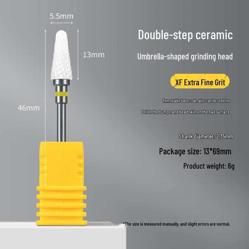 Ceramic Nail Grinding Head: Corn & Umbrella Types for Polish and Dead Skin Removal