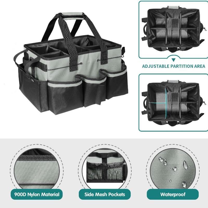 Multi-Function Hardware Tool Organizer Bag-Large Capacity Storage For Cleaning Supplies