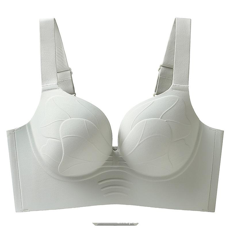 Large Size Push Up Bra Women's Thin Underwear Women's Full Cup Bra No Steel Ring Bra Adjustable Anti Sagging Bra