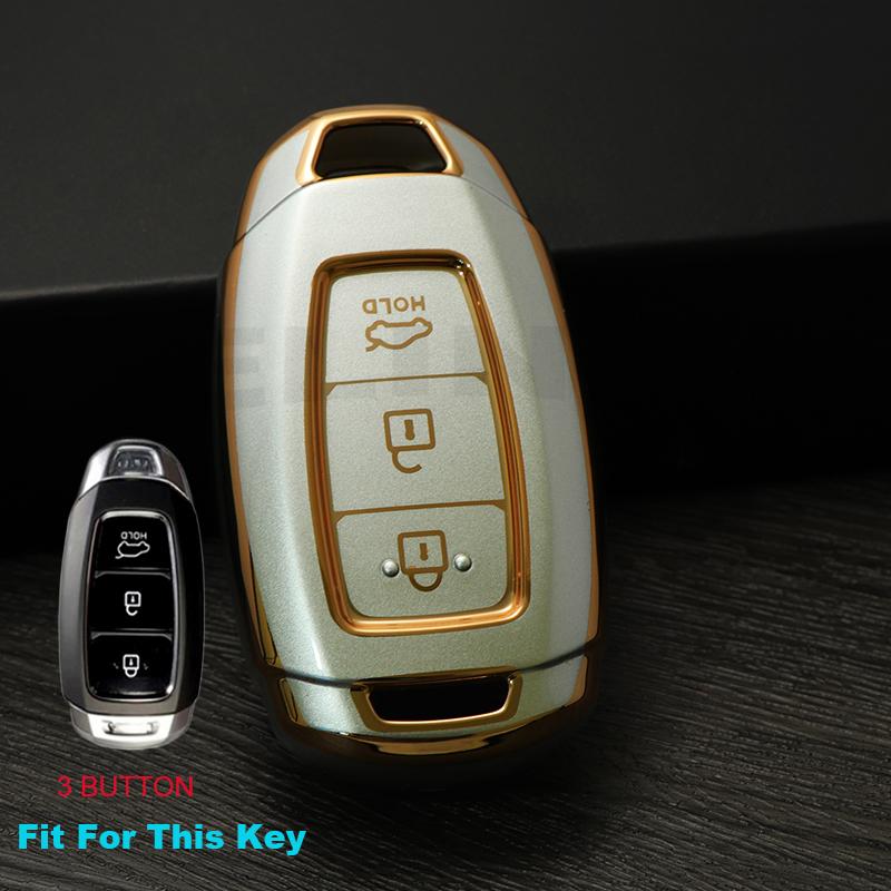 Quicksand TPU Car Remote Key Case Cover For Hyundai i30 ix25 Elantra KONA Solaris Azera Grandeur Ig TM Accent Santa Fe Palisade