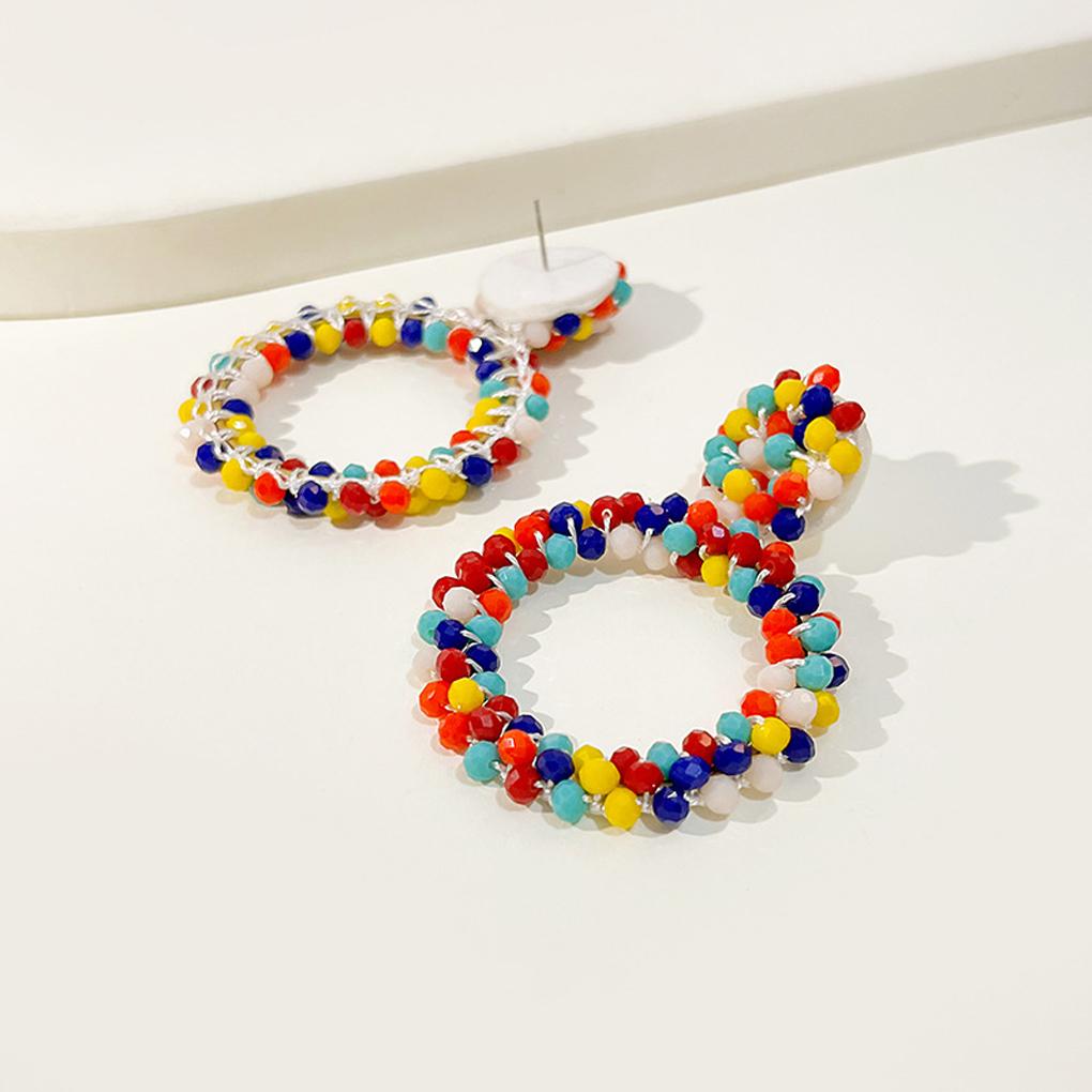 1 Pair Beads Earrings Anniversary Birthday Festival Wedding Engagement Date Fashion Ears Jewelry for Woman Ladies