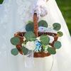 Stylish Rattans Handmade Flower Girl Basket Accessory for Weddings and Special Occasions Ornament Trendy Women Ladies