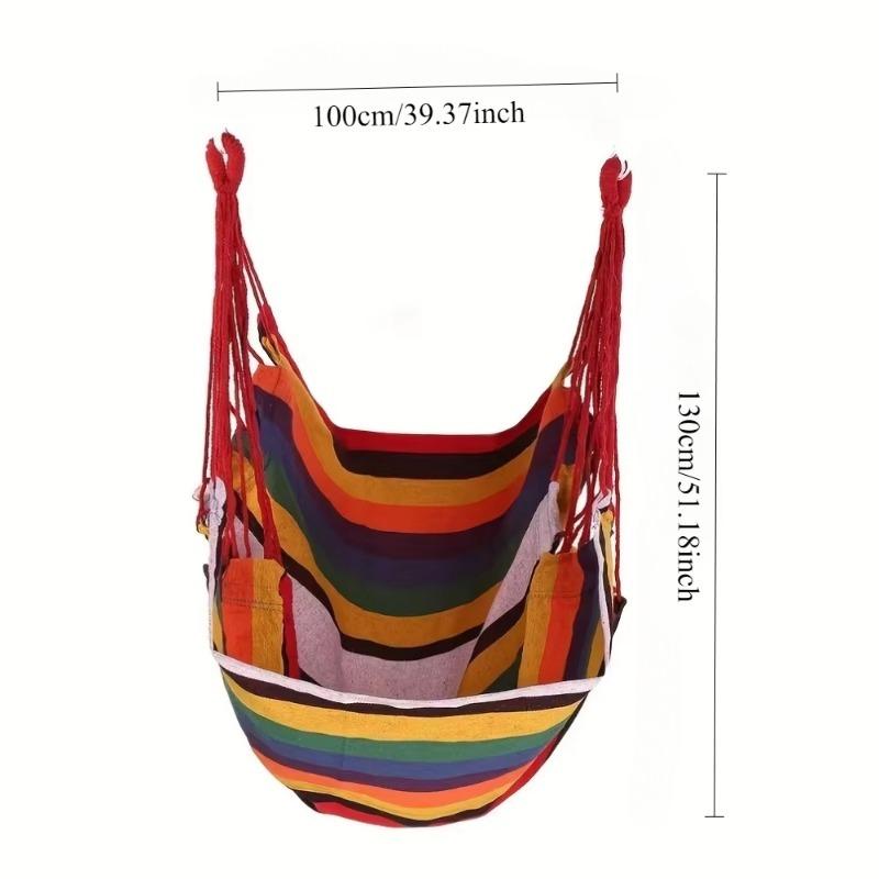 Hammock Chair Portable Outdoor Camping Hammock Chair Canvas Leisure Swing Hanging Chairs Rope Swing for Indoor Camp Hammocks