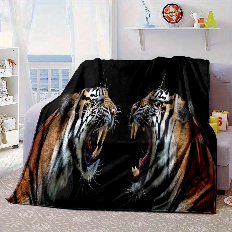 Colorful Tiger Portrait Blanket Flannel Blanket Throw Blanket Sofa Cover Blanket Soft Premium Blanket Picnic Blanket Tv Blanket Gifts