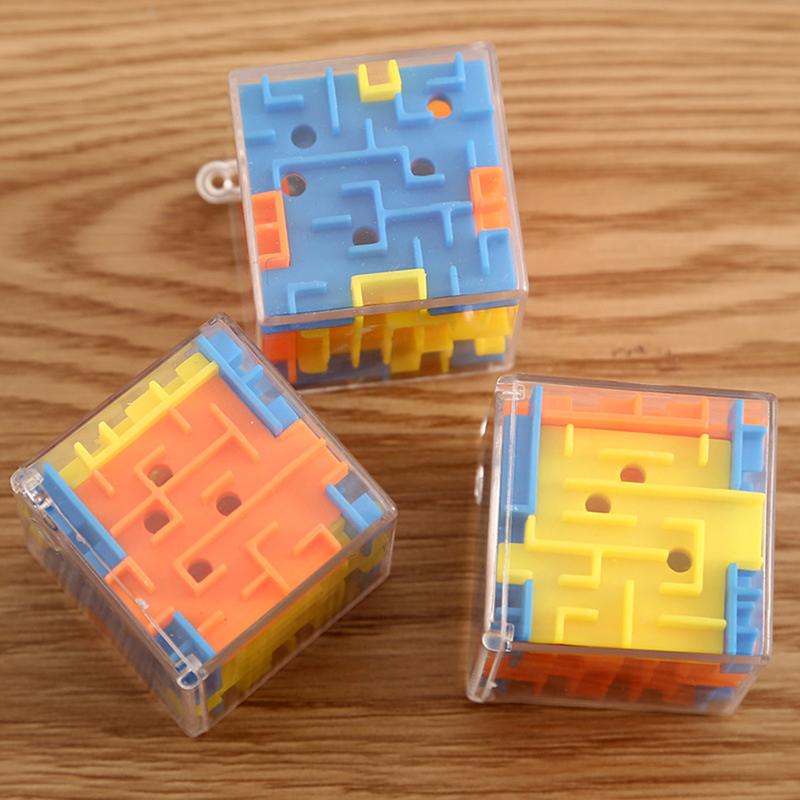 3D Maze Magic Cube Six-Sided Transparent Puzzle Speed Cube Rolling Ball Magic Cubes Maze Toys For Children Stress Reliever Toys