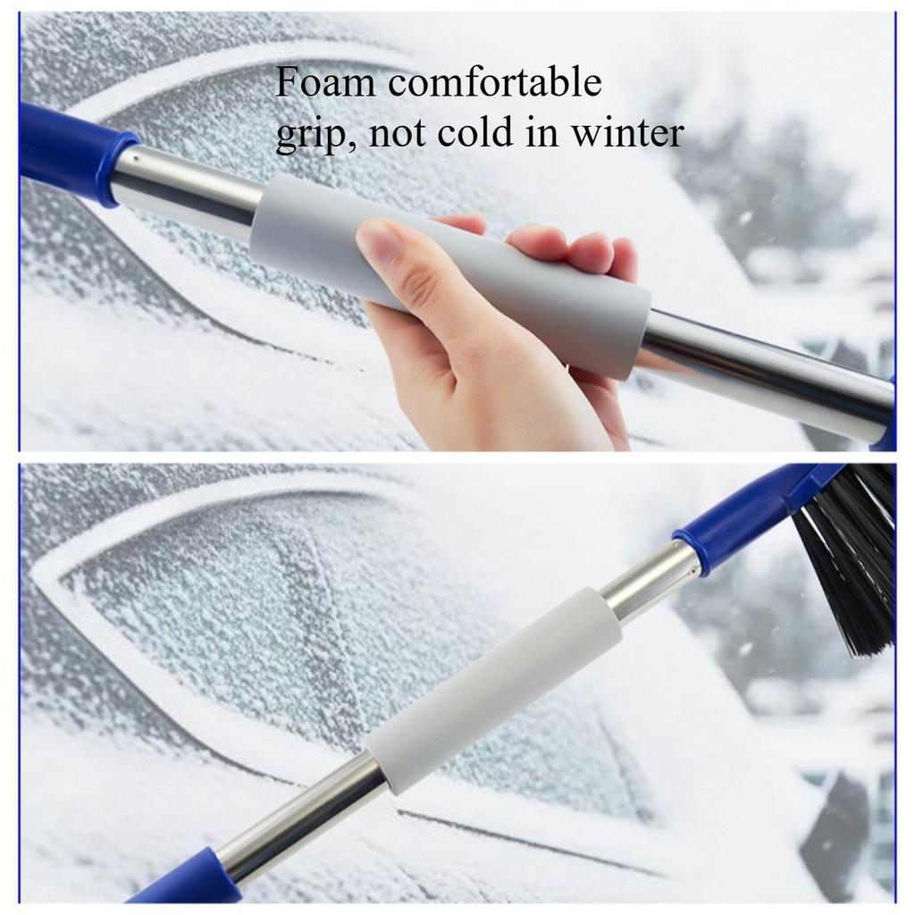 1pc Car Snow Shovel & Broom - Winter Car Care Tool, Thick Cold-Resistant W/ Warm Handle, Compact Vehicle Maintenance