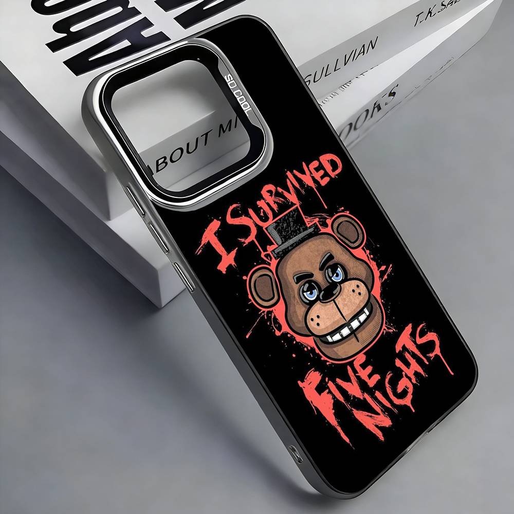 

Five-Nights At-Freddys F-Fnaf Phone Case For iPhone 17, 16,15,14,13,12,11 Plus,Pro Max, Colorful Silver Funda Cover iPhone16