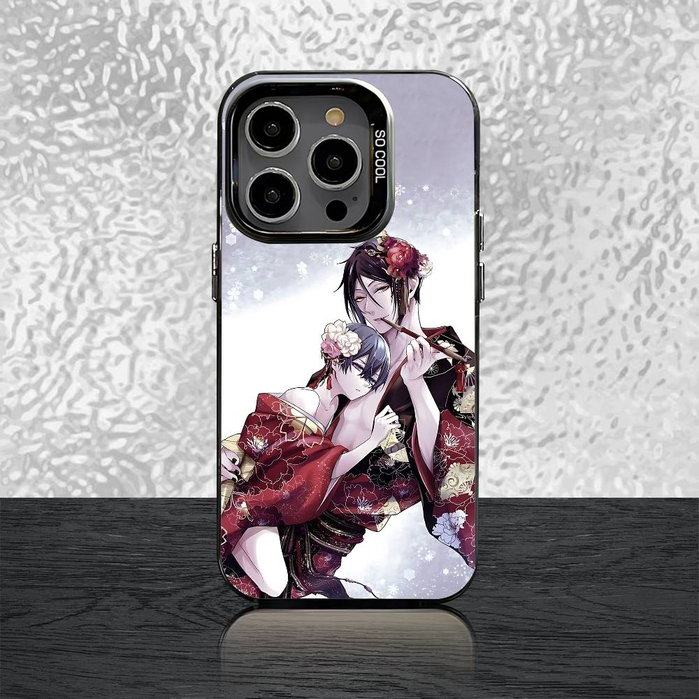 

Черный Sebastian Ciel B-Butler Чехол для телефона для iPhone 17,16,15,14,13,12,11,Pro,Max,Plus,Mini,Air,SE4 Черный Матовый Ударопрочный Чехол iPhone13PRO
