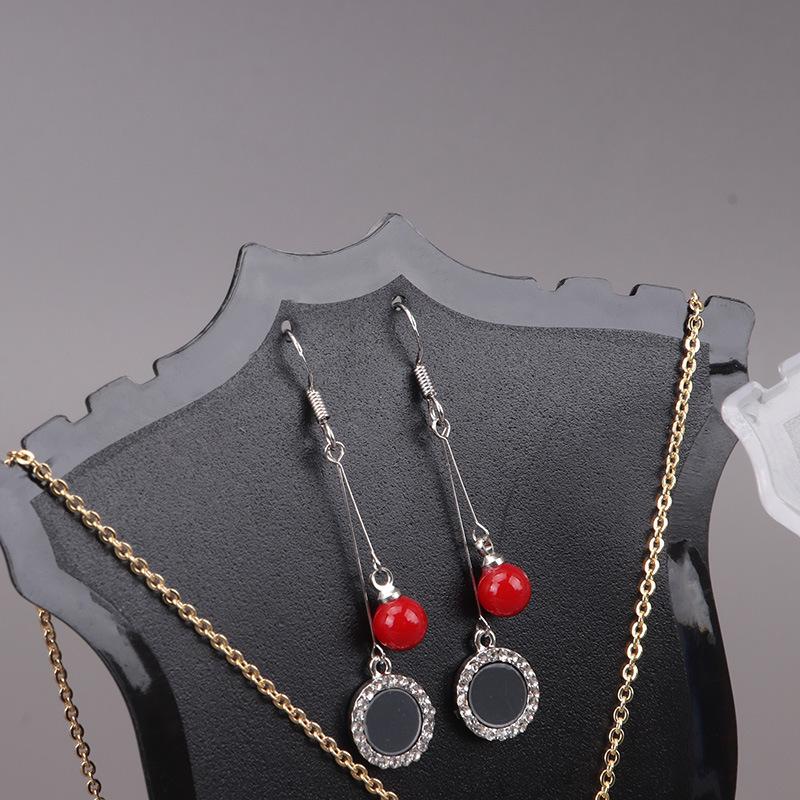 Acrylic Mini Necklace Display Mannequin Pendant Model Jewelry Holder Necklace Showing Stand Rack Earring Showcase