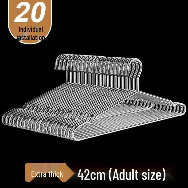 Stainless Steel Traceless Clothes Hanger Hook - Solid & Thickened for Adult Clothing Drying Rack