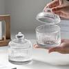 Clear Glass Storage Jar with Airtight Crown Lid Dustproof Canister for KitchenCandyCoffee Tea Nuts Decorative Home Organizer Jar