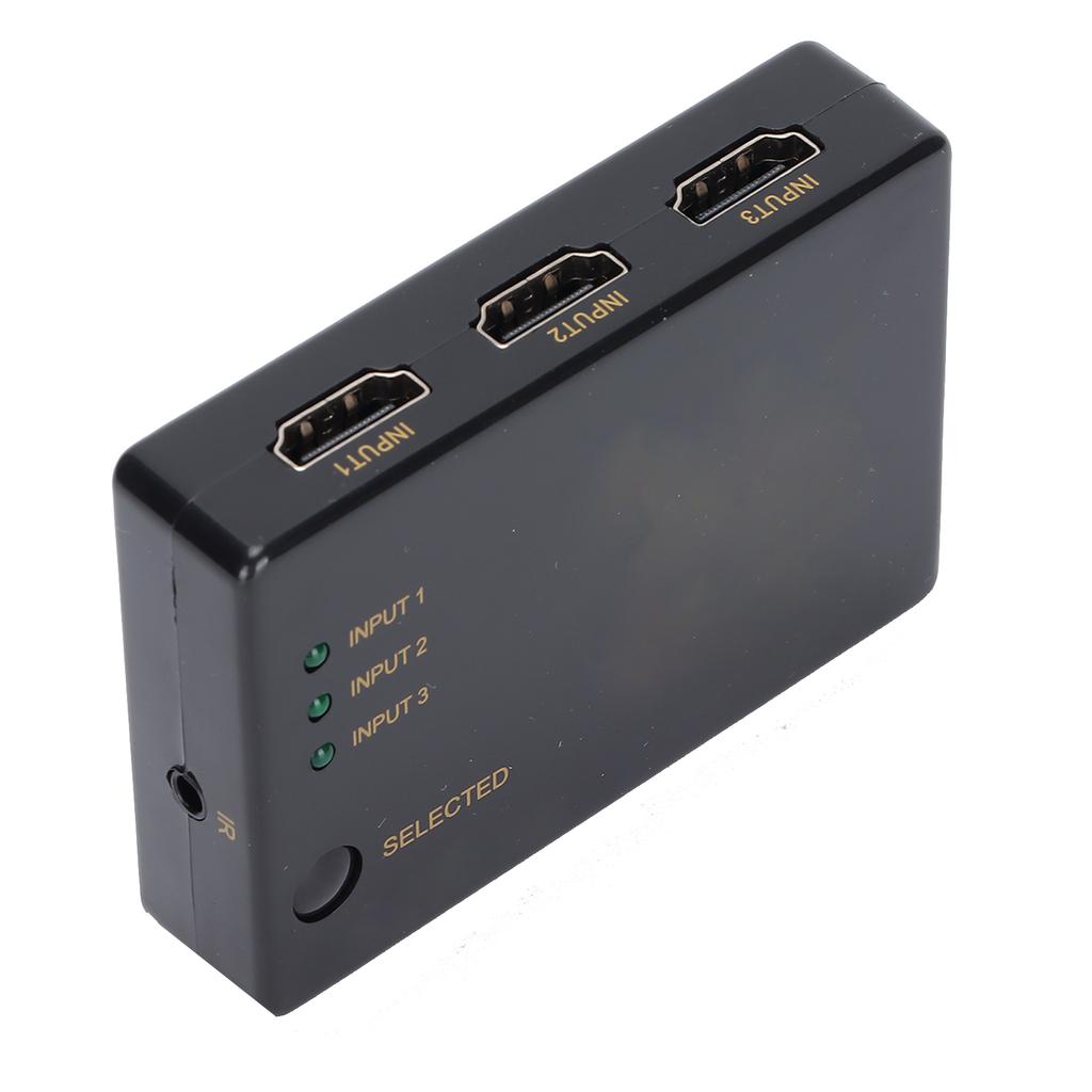 HD Multimedia Interface Switcher Splitter Switcher 3 in 1 Out with Infrared 4Kx2K Resolution