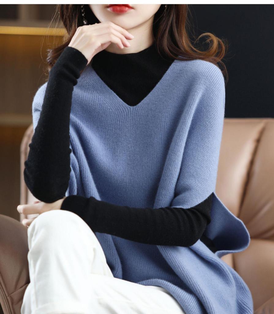 Ladies' Wool Knit V-Neck Vest, Sleeveless Sweater for Spring/Autumn, Korean Style Outerwear