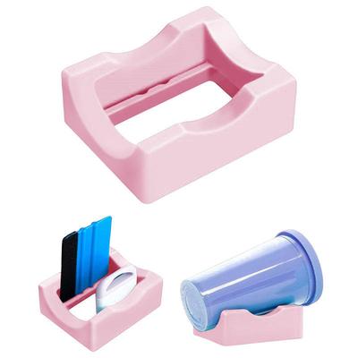 Prémiový silikonový držák na hrnek/tumbler, protiskluzová plochá základna, stěrka, snadné čištění, kompaktní, přenosný, pro venkovní piknik, kancelářské použití, hrnek