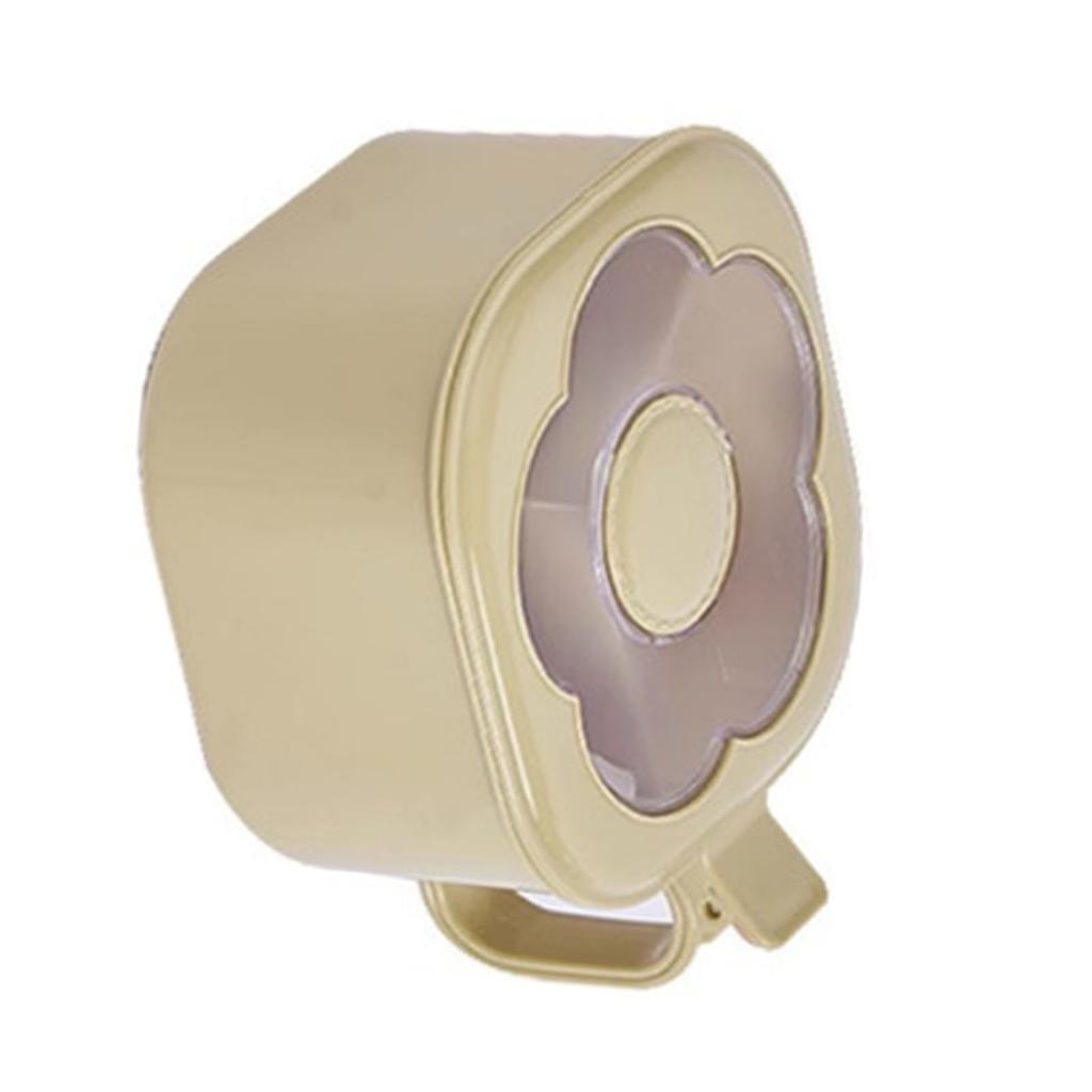 Spice Box 4 Compartment Kitchen Seasoning Container with Spoon Condiment Jar with Flower Shaped Window for Spice Salt