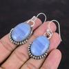 Blue Lace Agate Earrings Gemstone Earring Decent Jewelry 925 Sterling Silver Earrings Handmade Earring Antique Drop Earring Engagement Gifts