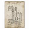 Bathroom Patent Vintage S Prints ,Toilet Roll,Cistern,Lavatory Design,Loo Canvas Painting Blueprints Home Wall Art Decor