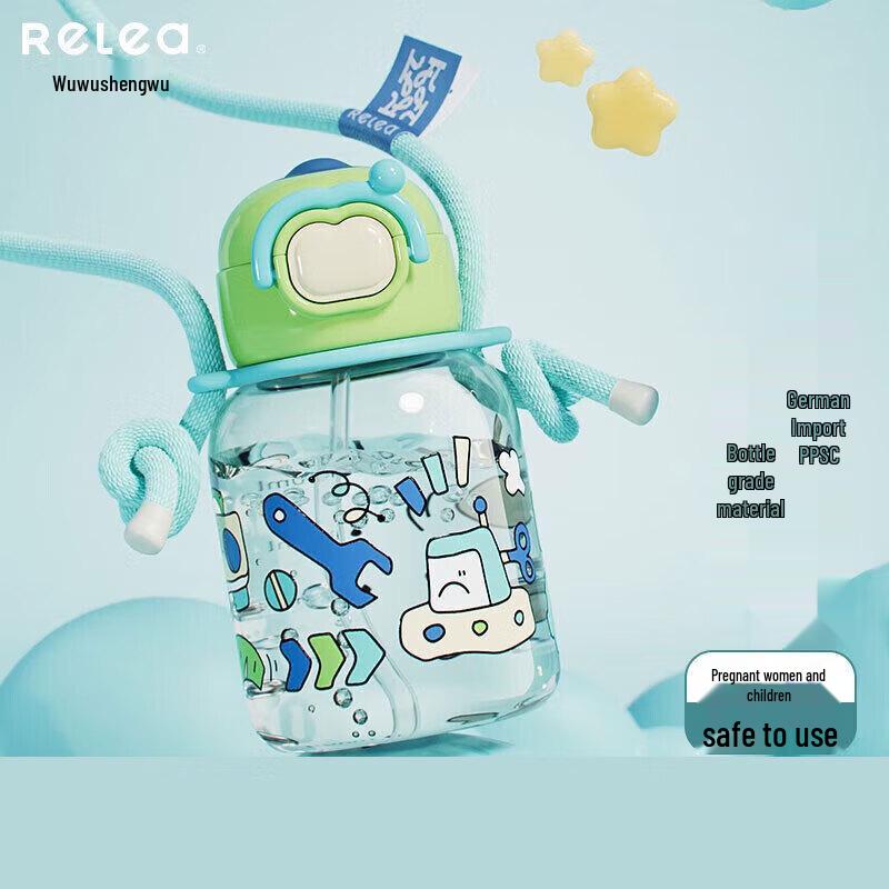 RELEA PPSU Large Capacity Straw Water Bottle