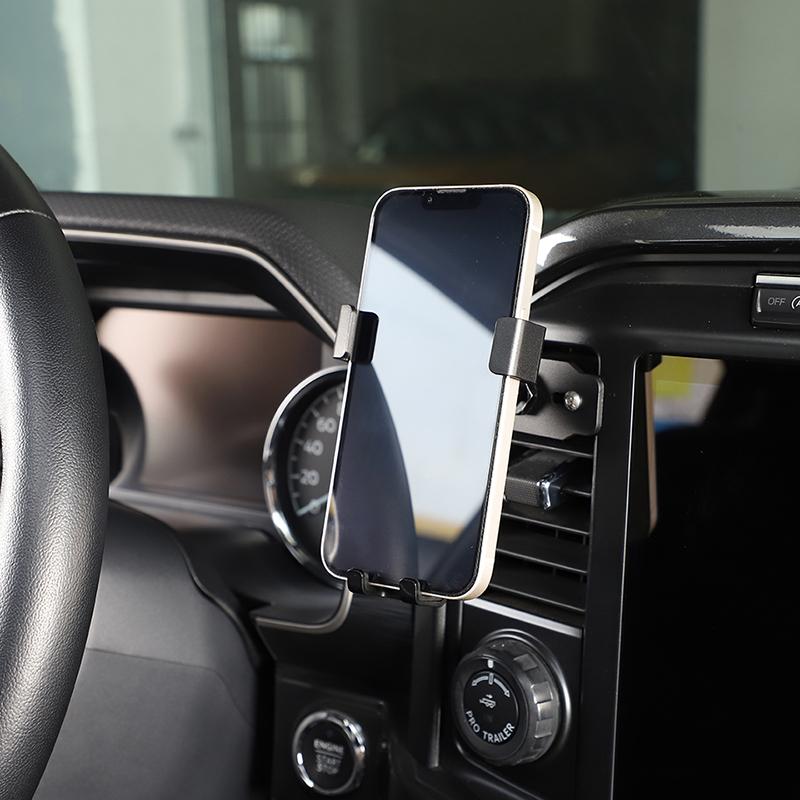 Car Air Conditioning Vent Mobile Phone Bracket GPS Phone Stand Bracket  Fit For Ford F150 2021 Up Car Interior Accessories