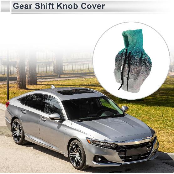 

1 Pc Universal Gear Shift Knob Cover Automotive Manual Stick Shifting Handle Protector 3D Printed Hoodie Style Blue,Grey Gradient Polyester