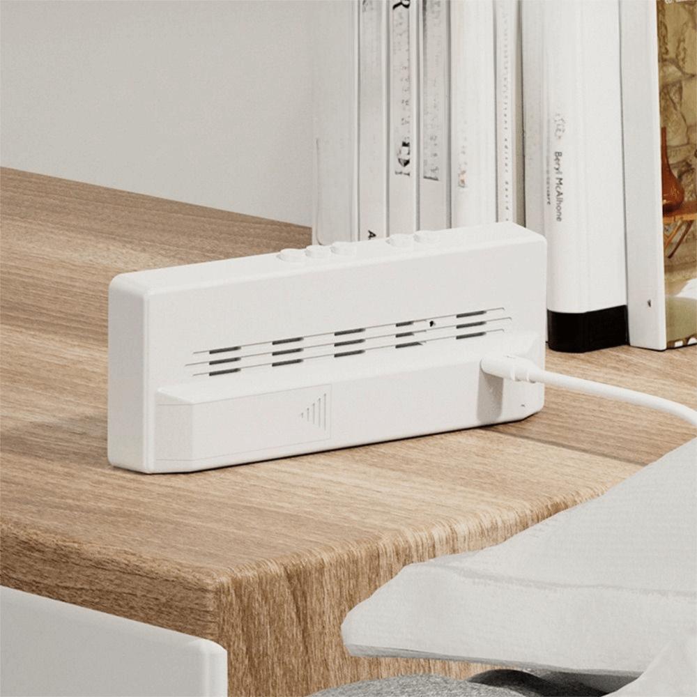 Digital Display Voice Control LED Alarm Clock Mute Wake-up Artifact Digital Clock Dual Alarms Student Clock Travel