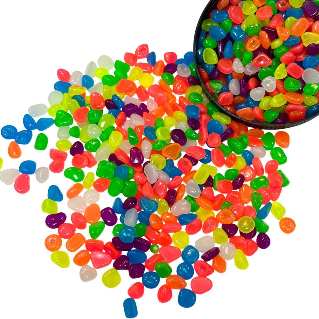 5-8mm Luminous Artificial Fluorite Pebbles for Aquariums and Gardens