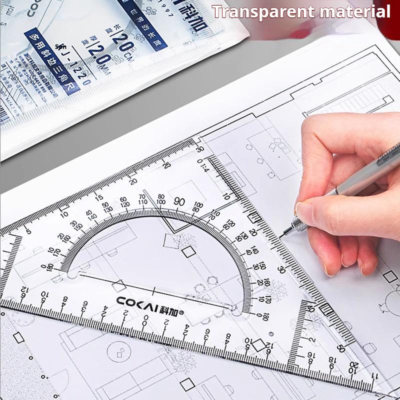 Triangle Ruler Measurement Tool Isosceles Triangle Hand-drawn Triangle Board Professional Square Protractor Woodworking Tools