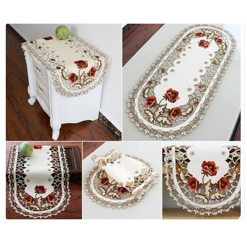 

Elegant Floral Table Cloth for Family Dinner Parties and Celebrations