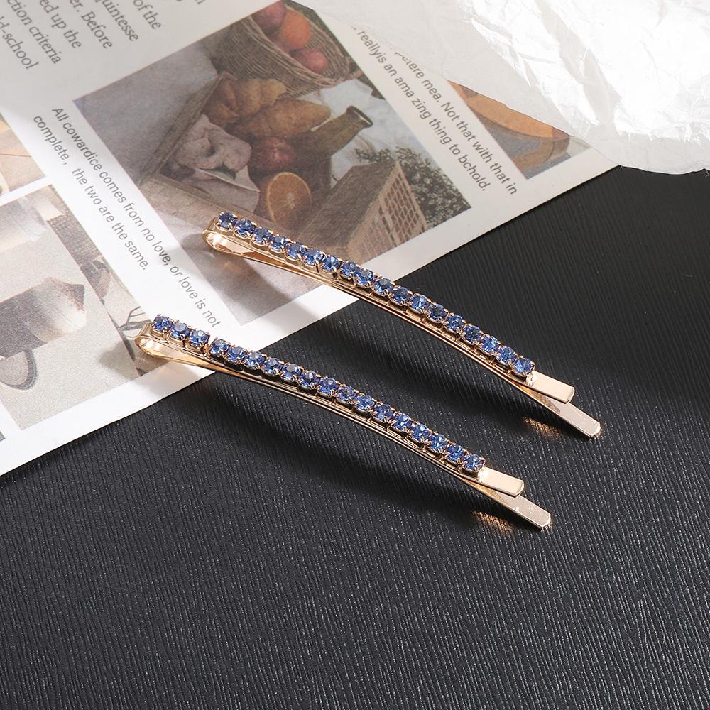 Chic Diamond Row Hair Clip: Elegant and Fashionable High-End Bangs Spring Hairpin