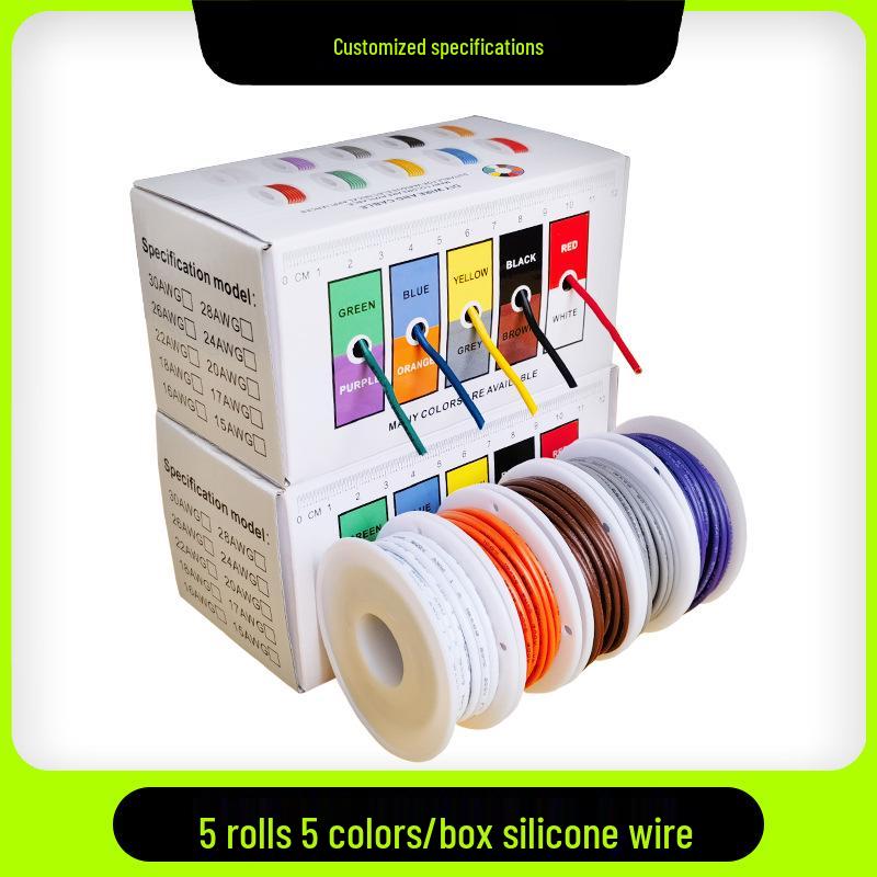 Extra Soft High Temp Silicone Wire 30-16AWG for Robotics, Drones & Electric Vehicles