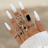 New European and American vintage ring set Water drop geometric women's joint tail ring