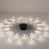 Black 30 Heads Non Dimmable Pendant Lights Creative Fireworks Design Chandelier Modern Ceiling Light for Living Room Exhibition Hall Bedroom