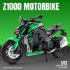 1:12 Kawasaki Z1000 Zx-6r Alloy Motorcycle Model Diecast Toys Car Front Wheel Steering Sound Light Vehice Children Holiday Gifts