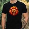 T-Shirt Uomo Motivo Testa di Leone Cotone Taglia dalla XS alla 5XL