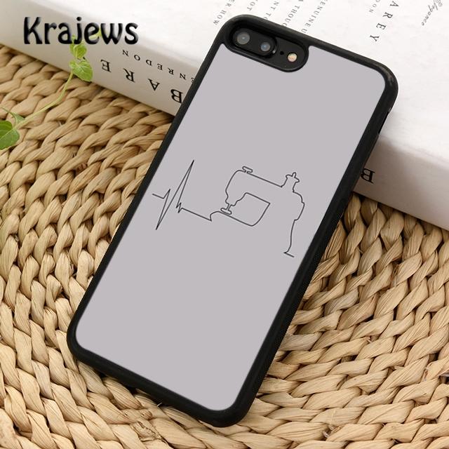 Krajews love Sewing Machine Pattern Phone Case Cover For IPhone 18 17 Air 16 15 14 plus 11 12 13 pro max coque Fundas