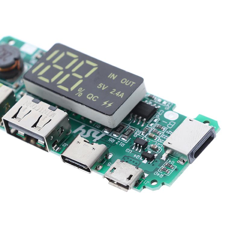 Led Dual Usb Micro Type-C Mobile Power Charging Board Usb Circuit Protection