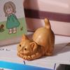 Hand-carved Cat Sculpture Handmade Tea Pet Desktop Decor Animal Figurine  Table