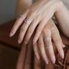 Lindon Classic Copper Alloy Zircon Ring Ladies Jewelry Wedding Promise Party Gift
