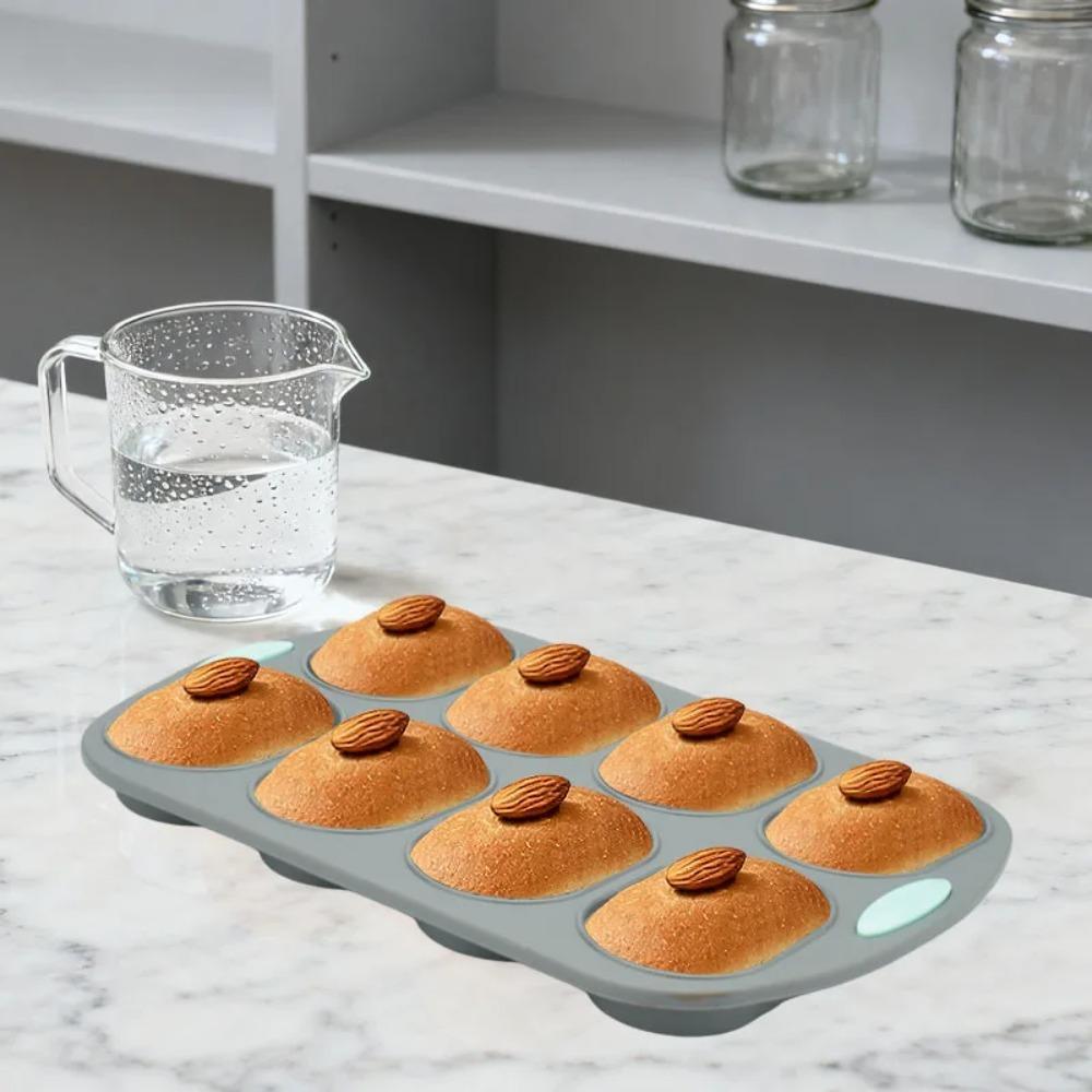 Heat-resistant Silicone Bread Pan Non-stick Baking Tray Household Baking Mold Hamburger