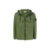 Garment Dyed Hooded Shirt Jacket Olive Green Men Outerwear 7615122WN-V0158