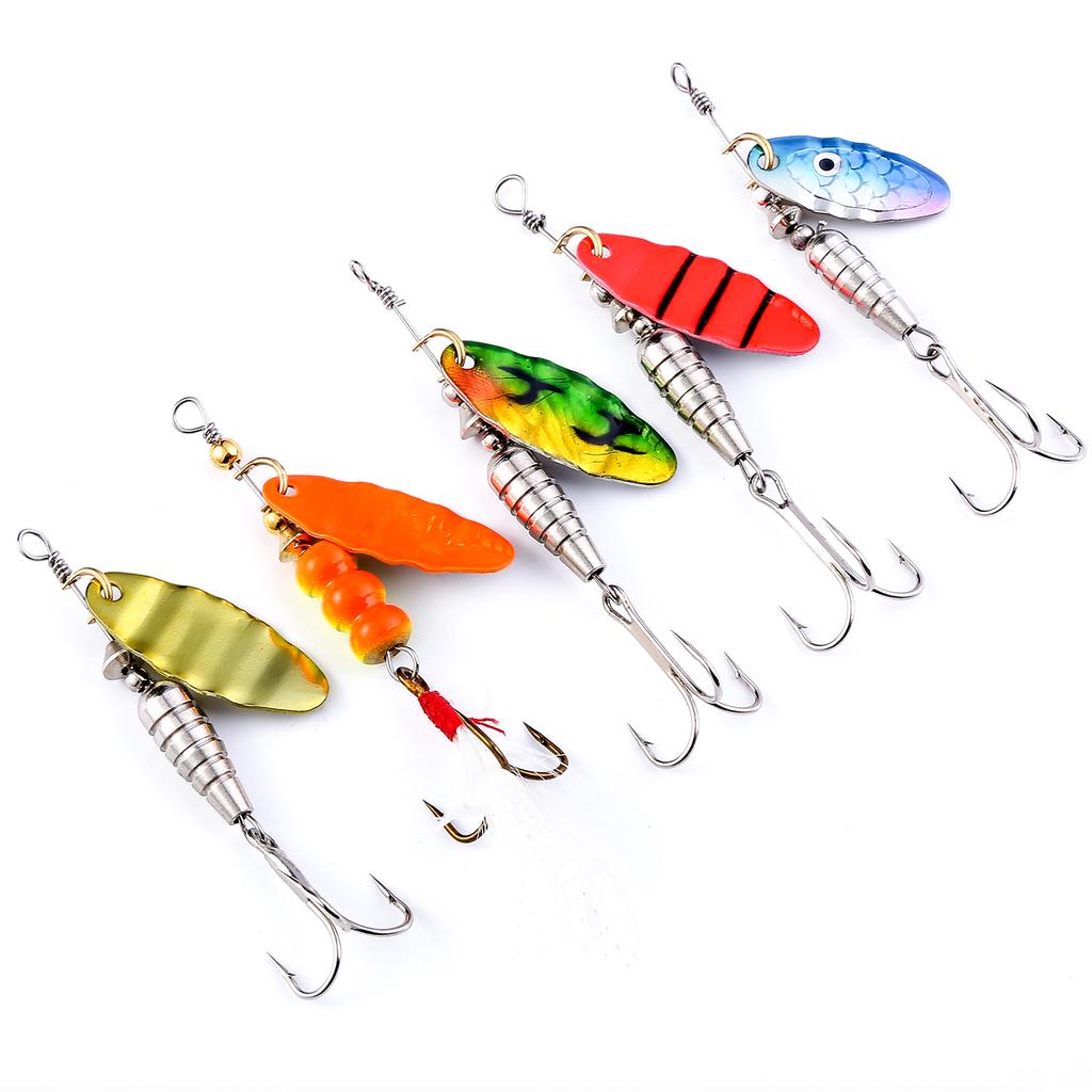 Buy Fishing Jig Spinner Fishing Lures 5 Colors Sequin Baits Crank Bait