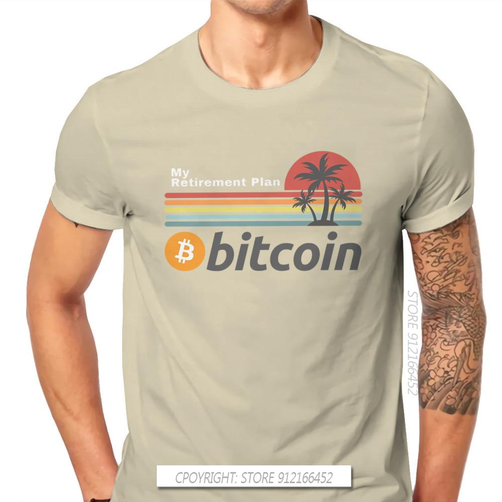 Bitcoin Cryptocurrency Meme My Retirement Plan Tshirt Classic Fashion Men's Clothing Tops Plus Size Pure Cotton O-Neck T Shirt