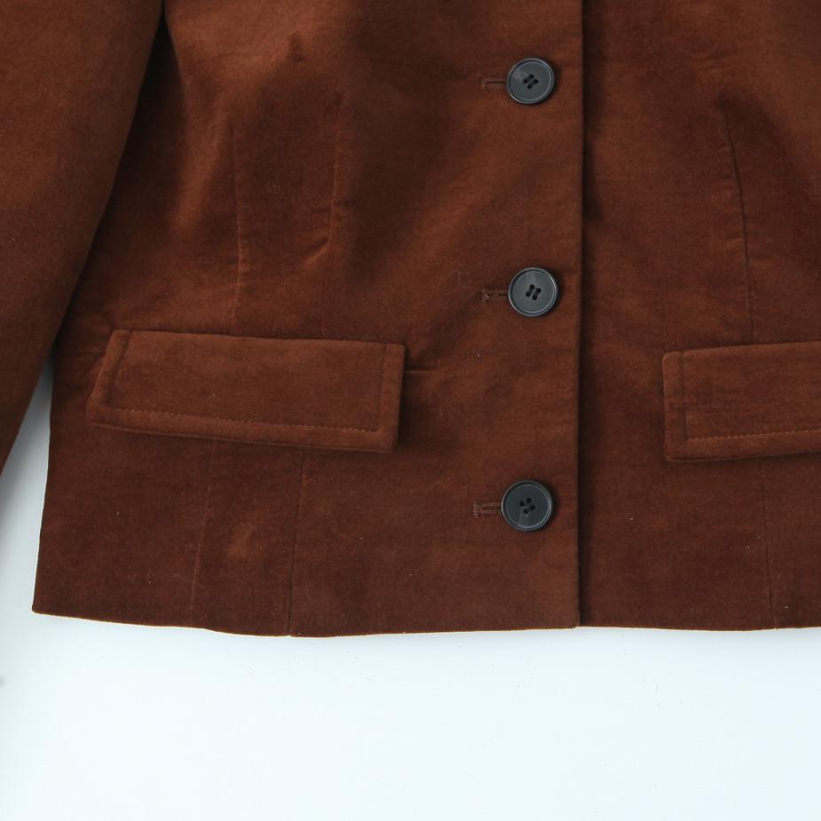 2025 Spring Women's Velvet Jacket & High-Waisted Skirt Set