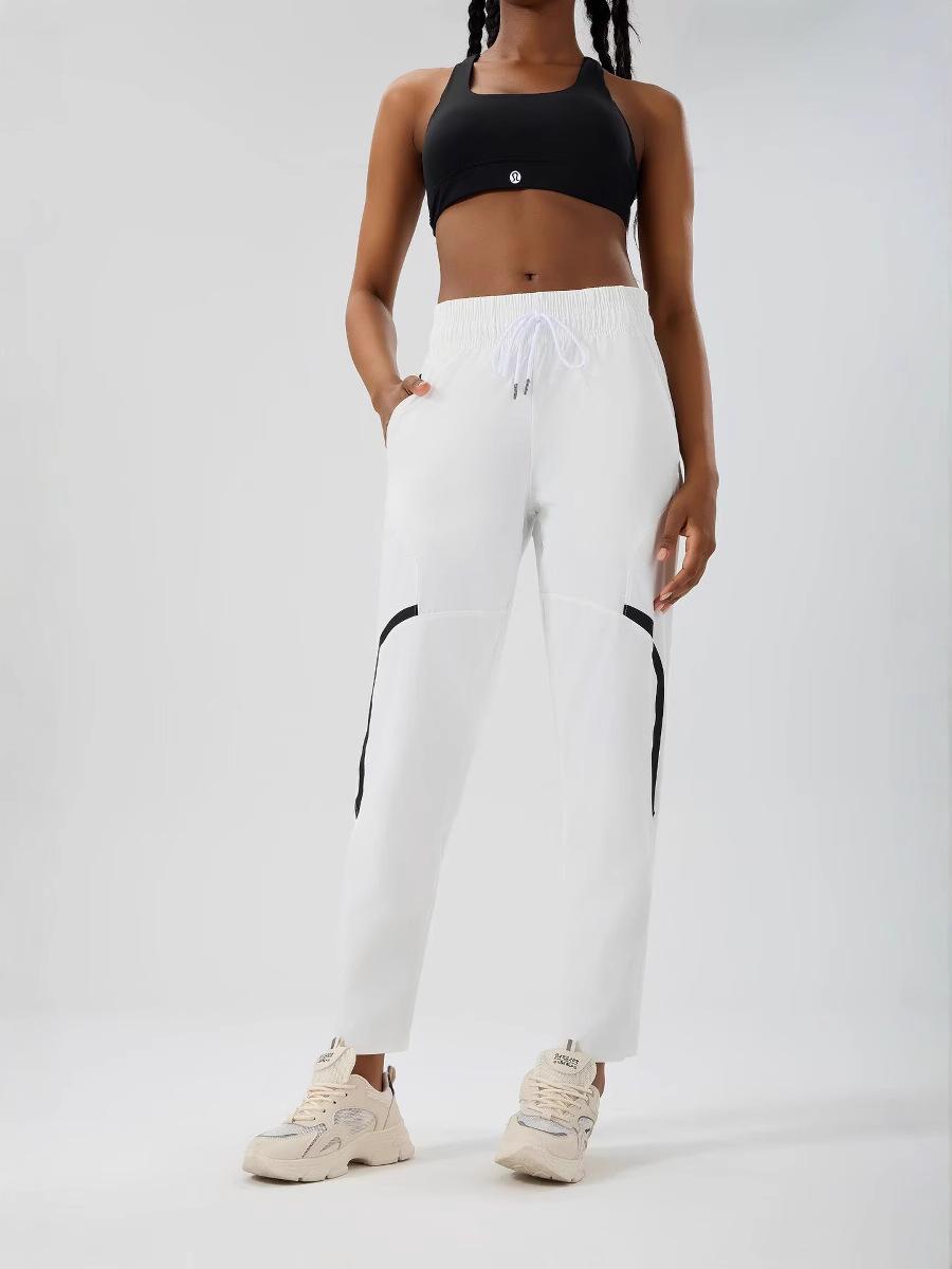 

Женские легкие быстросохнущие спортивные штаны для йоги - Прямые штанины для ежедневных пробежек и повседневного бега трусцой Large белый