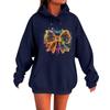 Spring 2025 European & American Trendy Unisex Bow Print Hooded Sweatshirt